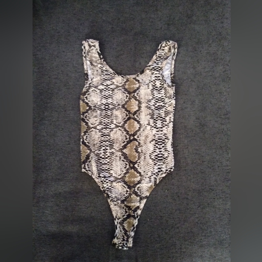 Snake print bodysuit